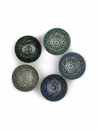 BREDEMEIJER | Tasses à thé JARA, lot de 5, porcelaine / multicolore | 